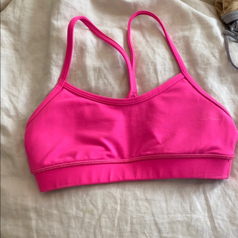 Hot pink lulu sports bra